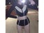 Fashion Long Sleeve Women Two Piece Swimsuit High Waist Zipper Swimwear Shorts Carousel 7