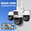SriHome SH069 4-In-1 Quad Lens Wi-Fi Smart Security Camera, 3 x Pan/Tilt and ... Carousel 1