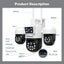 SriHome SH069 4-In-1 Quad Lens Wi-Fi Smart Security Camera, 3 x Pan/Tilt and ... Carousel 12