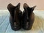 $1R * Black genuine leather wide fit short ankle boot * 39 * Carousel 12