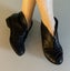 $1R * Black genuine leather wide fit short ankle boot * 39 * Carousel 6