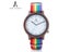 ALK Vision Pride Rainbow Top Wood Watches Brand Women Mens Wooden Watch Canvas Carousel 3