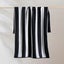 Striped Cabana Cotton Terry Beach Towel - Black Carousel 1