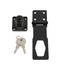 Alise Hasp Lock Door Hinge Lock with Keys Black Clasp Latch Hinges Locks for Doo Carousel 1