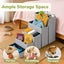 5 Steps Foldable Storage Stairs Steps For Small Dog Cat Pet Carousel 3