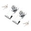 2 Packs Keyed Hasp Locks Twist Knob Keyed Locking Hasp for Small Doors Cabinets Carousel 1