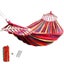 Hod Health & Home Hammocks 185X80cm With Wood Supports Red Striped Hanging Swing Carousel 1