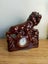 Art Deco Ceramic Lion Mantle Clock Carousel 5