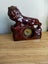 Art Deco Ceramic Lion Mantle Clock Carousel 3