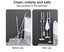 Mop Broom Holder,2pcs Wall Mounted Organizer Self Adhesive Storage Rack Hange Carousel 4