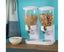 L¨WhiteL©Large Double Cereal Dispenser Dry Food Grains Containers Nuts Storage Carousel 4