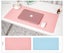 Smoky Pink Light Blue Extra Large Leather Table Mat For Study Work Pad Students Carousel 2