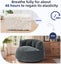 Corduroy Memory Foam Sofa with Wide Backrest NAVY Carousel 6