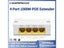 HORACO 4 Port Gigabit POE Extender 100/1000M Network Switch Repeater Carousel 3