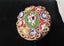 1960s Vintage Oval Italian Colourful Glass Tiles MOSAIC Peony Flower Brooch Carousel 3