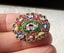 1960s Vintage Oval Italian Colourful Glass Tiles MOSAIC Peony Flower Brooch Carousel 2