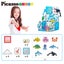 PicassoTiles Magnet Tile Building Blocks Marine Animal World Themed Playset with Carousel 3