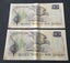 NEW ZEALAND REPLACEMENT BANKNOTES KNIGHT 99B STAR CONSECUTIVE PAIR, VF!, $1 RES! Carousel 3