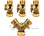 2 PCS 2 Way Y Distributor for Supply Hoses Double Tap Washing Machine, 3/4 In Carousel 5