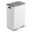 Pedal Bins Rubbish Bin Dual Compartment Waste Recycle Dustbins 60L White Carousel 3