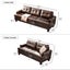 Knollwood 3+2 Seater Faux Leather Sofa - Brown Carousel 6