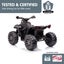 Gts99 Kids Electric Ride On Quad Bike Toy Atv 50W Black Kids Ride On Toys Kahun Carousel 7