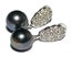 Stunning Oval Peacock Black Green TAHITIAN Pearl Earrings Carousel 5