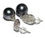 Stunning Oval Peacock Black Green TAHITIAN Pearl Earrings Carousel 6