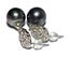 Stunning Oval Peacock Black Green TAHITIAN Pearl Earrings Carousel 7