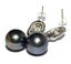 Stunning Oval Peacock Black Green TAHITIAN Pearl Earrings Carousel 9