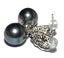 Stunning Oval Peacock Black Green TAHITIAN Pearl Earrings Carousel 10
