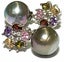 Inspirational 11-11.5mm Grey Green Tahitian Pearl Earrings Carousel 11