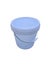 plastic round bucket with lid 10L semi transparent Carousel 1