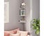 3pcs Corner Wall Shelf White 3 Tier Floating Corner Shelf Wall Shelf Carousel 6
