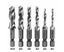 6PCS HSS Hex Shank Tap Drill Bits Metric Thread Screw Compound Tapping Set To Carousel 1