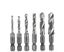 6PCS HSS Hex Shank Tap Drill Bits Metric Thread Screw Compound Tapping Set To Carousel 8