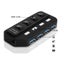 4-Port Usb 3.0 Hub With Individual Switches Black Carousel 3