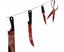 12PCS Hanging Bloody Weapons Halloween Horror Props Garland Banner Decoration Carousel 4