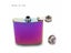 Rainbow Colored Stainless Steel Hip Flask 6oz With Free Funnel Carousel 4