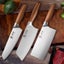 Stainless Steel Japanese Chef Knives Set Meat Fish Vegetables Chopping Cleaver Carousel 4