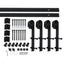 2.44m Antique Classic Style Double Sliding Barn Door Hardware Track Roller Kit Carousel 2