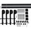 2.44m Antique Classic Style Double Sliding Barn Door Hardware Track Roller Kit Carousel 3