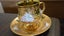 EXQUISITE VENETIAN GLASS CUP & SAUCER Carousel 1
