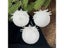 3pcs 8cm White Christmas Ball Christmas Tree Hanging Pendant Flower Foam Snow Carousel 4