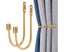 2 Pcs Metal Curtain Holdbacks, Decorative Wall Mounted Drapery Tiebacks with Carousel 1