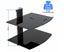 Glass Floating Shelves,TV Wall Mount with Shelf for DVD Player/PS4/Cable Boxe Carousel 3