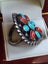 $1 Huge Navajo Zuni Turquoise & Red Coral Sterling Silver Ring 14.68gm Carousel 6