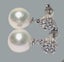 9.5x10mm Indonesian White Oval Pearl Dangle Earrings Carousel 3