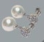 9.5x10mm Indonesian White Oval Pearl Dangle Earrings Carousel 4