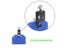 Blue Plastic High Pitched Cowbell Percussion Musical Accessory New Carousel 6